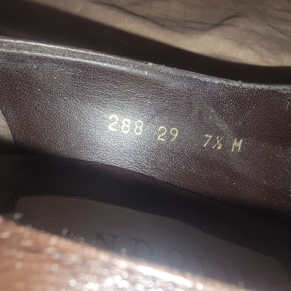 Misses sz 7.5 Bandolino Brown Leather Pumps High Heel Shoes - Picture 5 of 6